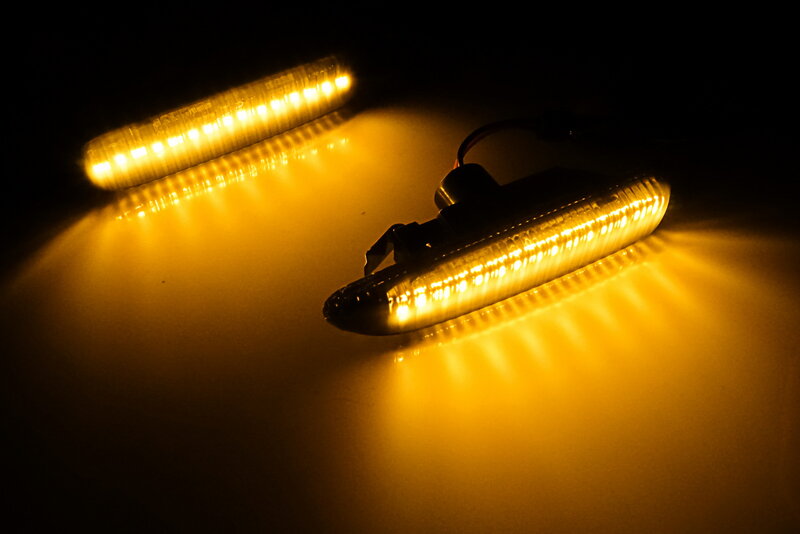 2x الجانب ماركر مؤشر LED مكرر ضوء مصابيح لسيارات BMW 3 سلسلة E46 العقارات كوبيه HB