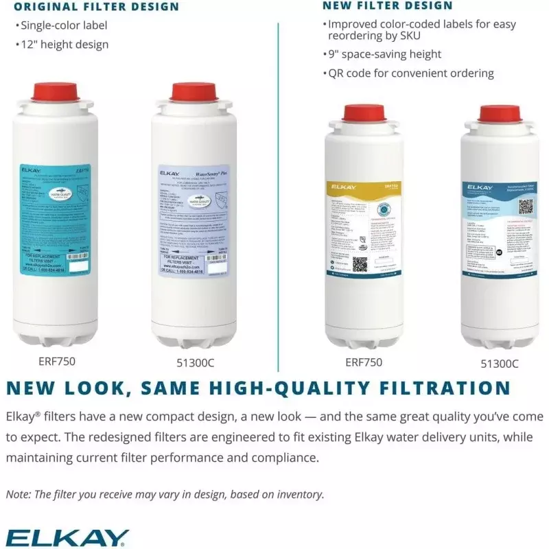 Elkay WaterSentry Plus بديل ، حشوات الزجاجة ، 51300c-3pk ، 3 عبوات