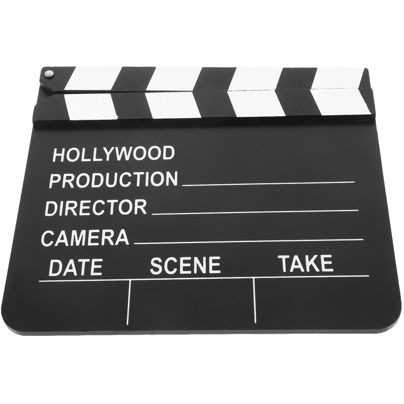 Movie Clapboard Wood Clapperboard Prop for Stage Plays Photo Booth Prop Movie Theme Party