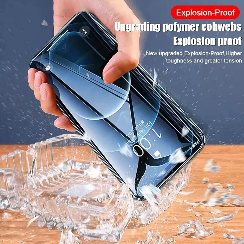 4 Stück Hydro gel Film volle Abdeckung für iPhone 11 12 13 14 Pro Max Mini Displays chutz folie für iPhone 14 8 7 plus 6 5s se 2020 nicht Glas