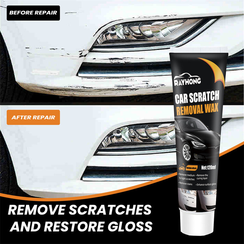 1/2/3pcs 120ml Car Scratch Remover Car Styling Wax Car Paint Care Auto Scratch Repair Polishing Cream Decontamination Car Wash