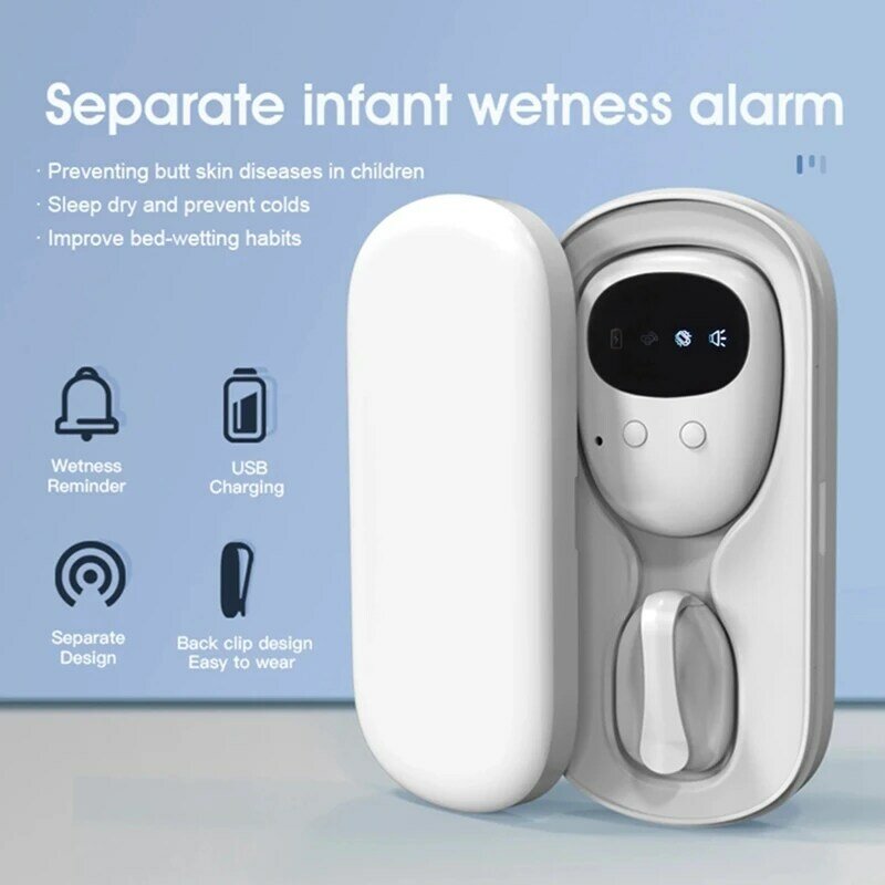 Allarme per la bagnatura del letto Wireless con ricevitore trasmettitore a Clip dispositivo di promemoria per la bagnatura del letto per vasino per bambini