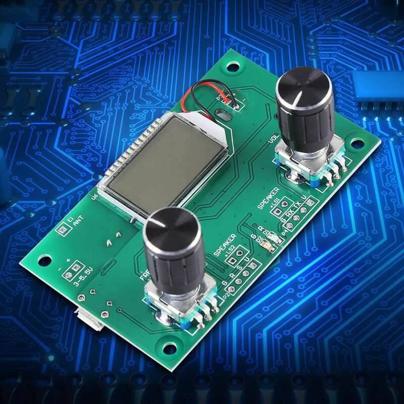 2X FM Radio Receiver Module 87-108MHz Frequency Modulation Stereo Receiving Board with LCD Digital Display 3-5V DSP PLL
