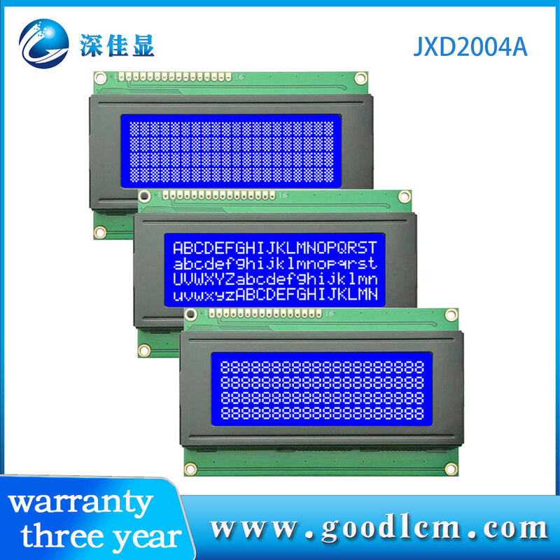 2004 znaków LCD 20x4lcm moduł LCD STN niebieski ekran białe światło 5V lub 3V opcjonalny kontroler HD44780 lub ST7066 lub AIP31066
