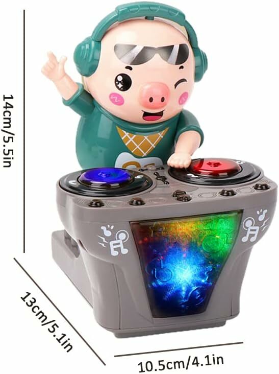 Elettronica DJ musica leggera danza maiale giocattolo giocattoli musicali carino altalena danza Piggy giocattolo con musica luci a LED giocattolo musicale per bambini