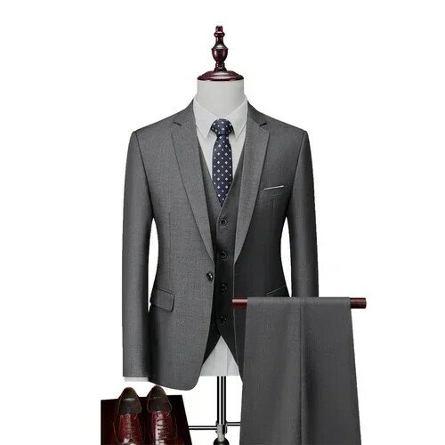 Costume Slim Business pour Homme, 1 Veste et Pantalon, Blazer de Marié de Mariage, Manteau FJWaistcoat (un Blazer), 147