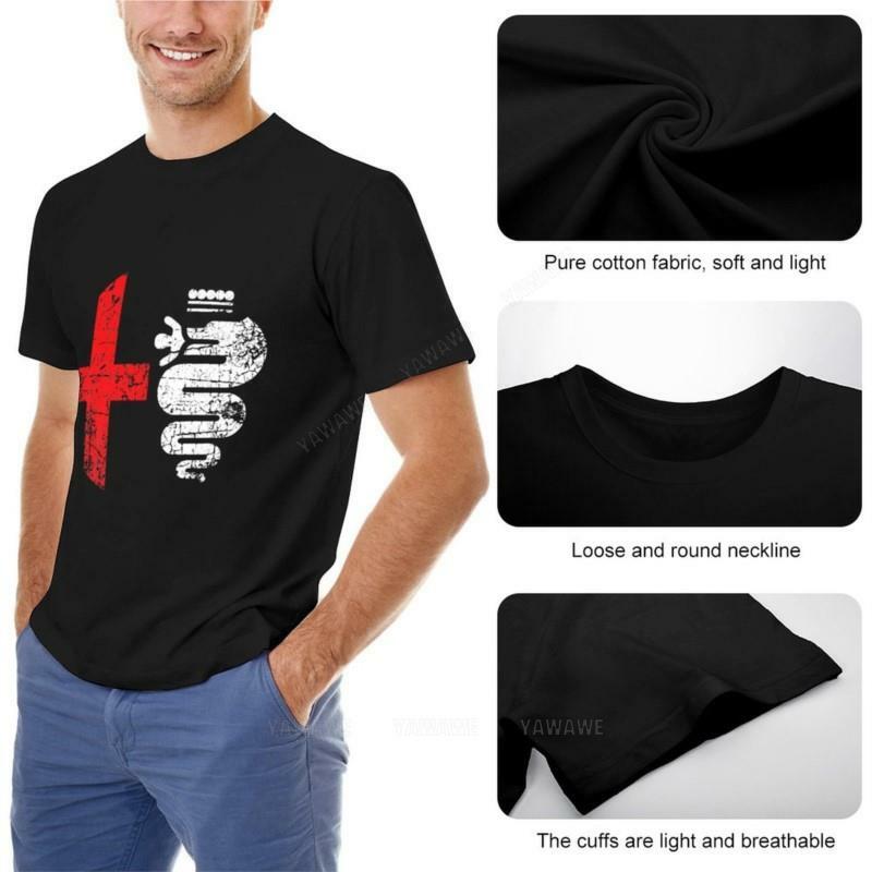T-shirt da uomo in cotone teeshirt Alfa driver per auto elegante t-shirt con Logo Grunge magliette per ragazzi magliette carine maglietta da uomo
