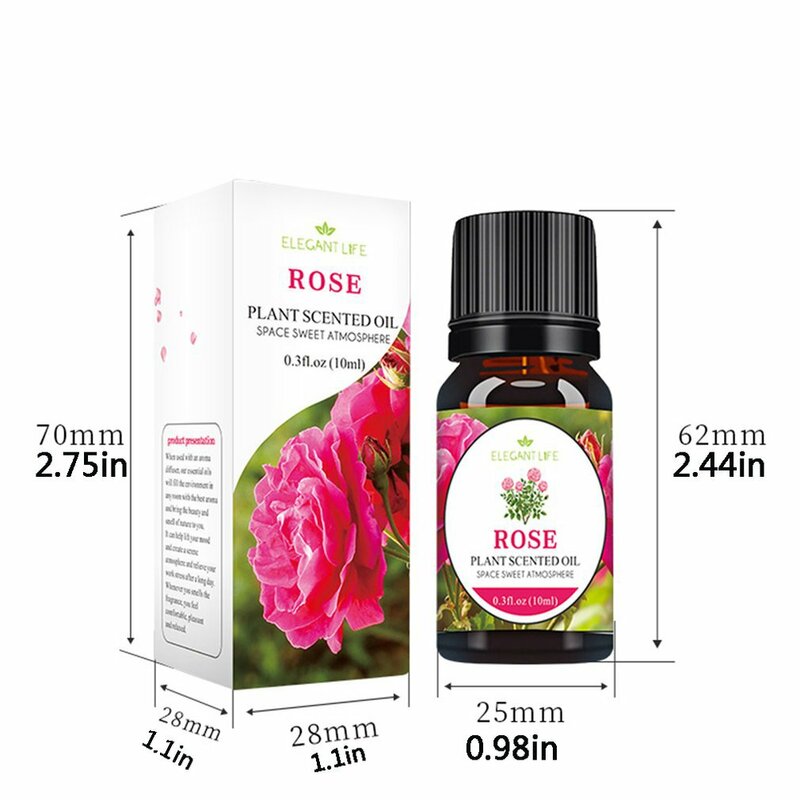 HOT 10ML Pure Natural Plant Essential Oils osmanto Rose diffusori per aromaterapia Air Fresh Care Tea Jasmine Tree Oil