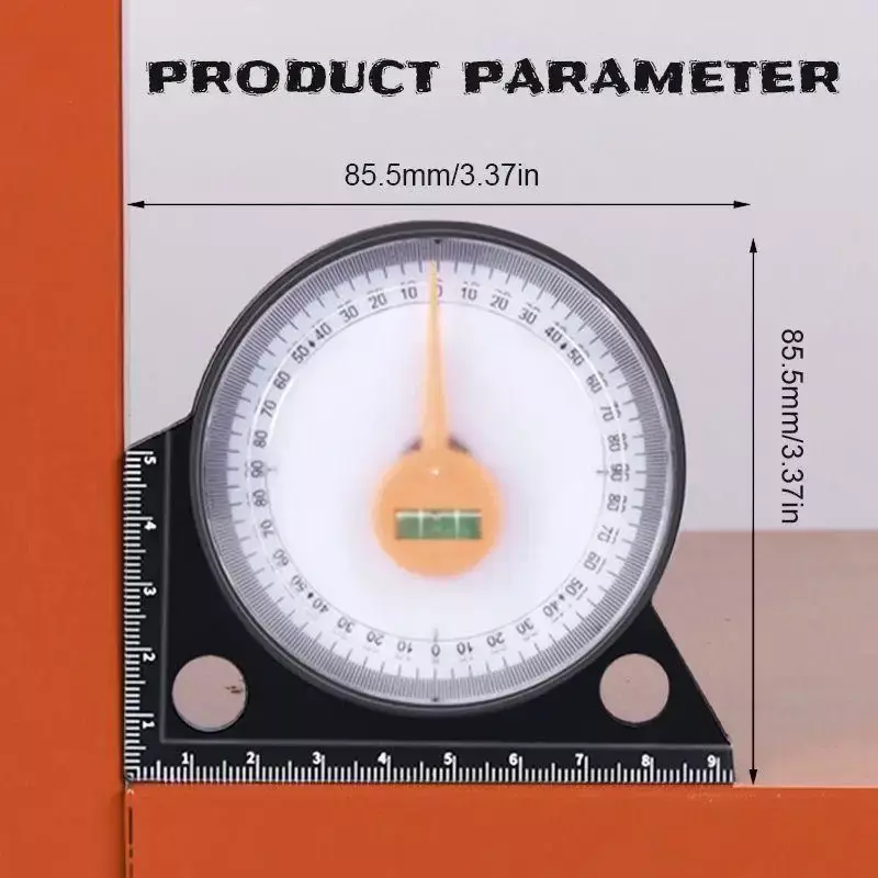 Zezzo®Magnetische Precieze Hoek Niveau Finder Mini Inclinometer Gradenboog Kantelniveau Meter Hoek Zoeker Clinometer Meter Tool