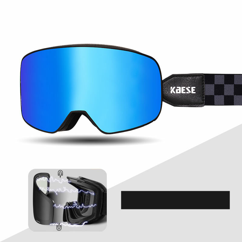 نظارات تزلج مغناطيسية احترافية للرجال والنساء ، تغيير سريع ، مضاد للضباب ، UV400 ، عدسة بطبقتين ، نظارات تزلج ، جديدة
