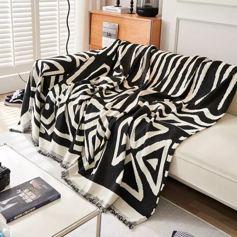 Bohemian Style Chenille sarung Sofa kain handuk selimut Sofa karpet semua termasuk Universal tahan debu empat musim bantal
