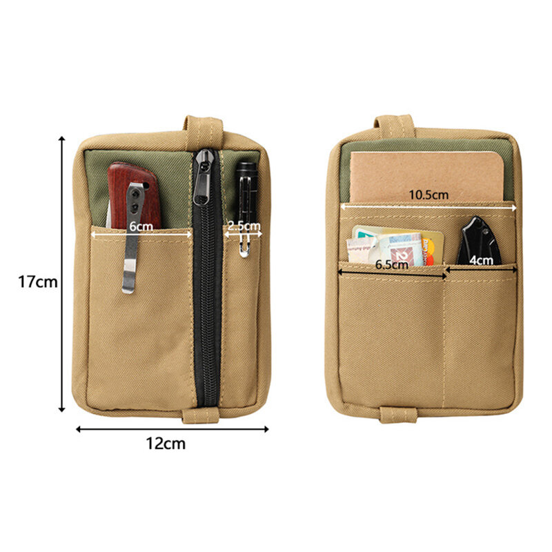 EDC 다기능 군사 전술 가방, 휴대용 소형 지갑, 카드 가방, 야외 EDC 툴킷 액세서리, Molle 가방