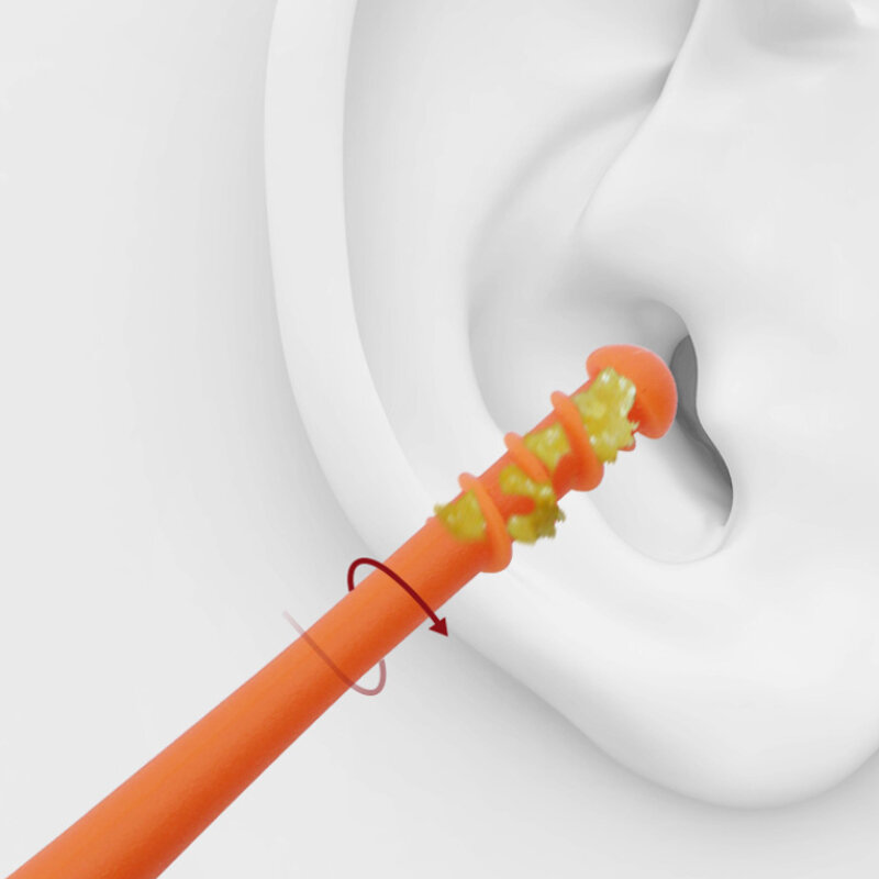 Outil de suppression d'avertissement d'oreille, bâtonnets de livres d'oreille, dissolvant de cure-oreille, cure-oreille en silicone, nettoyeur d'oreille à double tête, écouvillon en spirale 360, 1,2 pièces