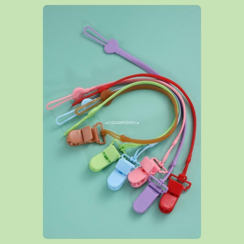 Catena anti-smarrimento per clip ciuccio per bambini cinghia per appendere ciuccio porta ciuccio in silicone clip per cintura