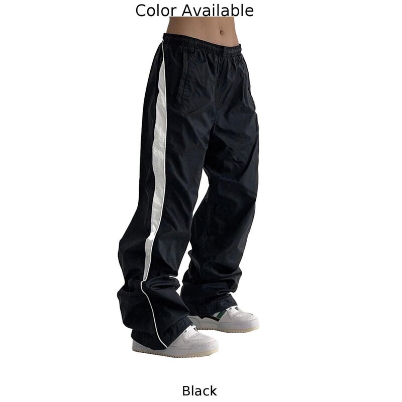 Damen bekleidung Baggy Pants Casual Kontrast farbe täglich elastische Mikro elastizität einfarbig Spleißen langlebig