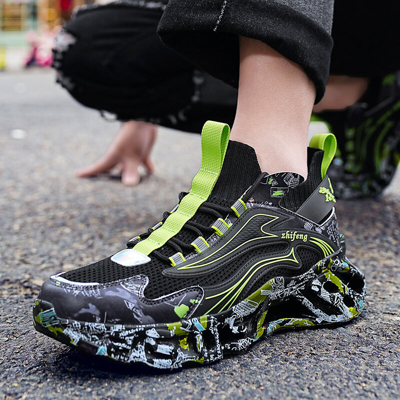 Scarpe da uomo sneaker casual 2024nuovi modelli superficie in rete traspirante scarpe da coppia da corsa tendenze moda tennis taglia grande Non in pelle