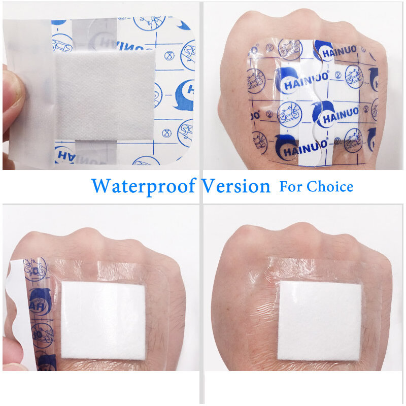 10pcs Sterile Dressing First Aid Bandage Emergency Kit Waterproof Breathable Cushion Adhesive Plaster Wound Hemostasis Sticker