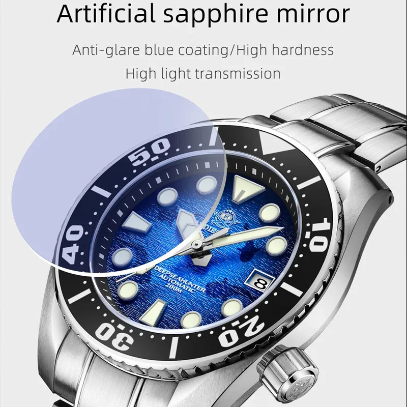 ADDIESDIVE Top brand AD2102 orologio meccanico automatico da uomo NH35 movimento relogios masculinos 200m Dive orologi Super luminosi