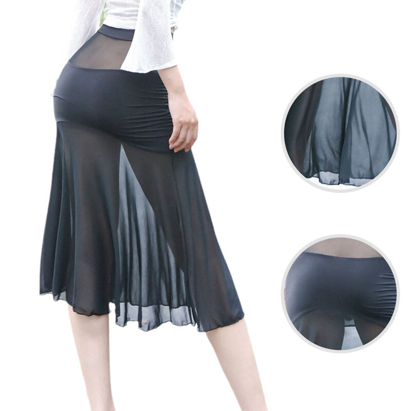 Women Sexy High-rise Seduction Swallowtail Skirt Ladies Mesh Perspective Sheer No Lining Lingerie Package Hip A-line Dress