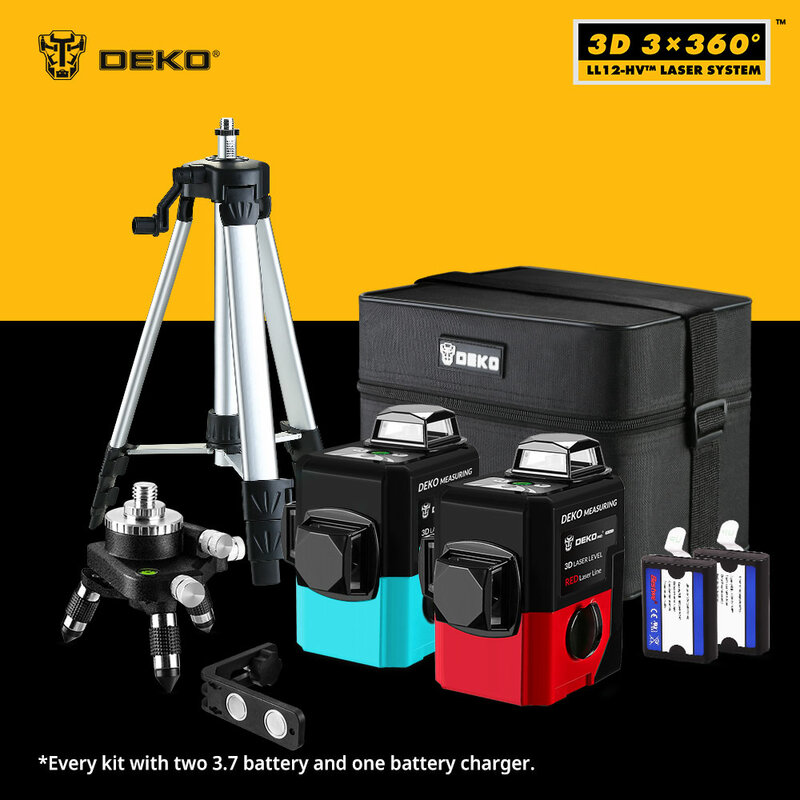 DEKO LL12-HV лазерный уровень, Лазерный самовыравнивающийся вертикальный и горизонтальный уровень