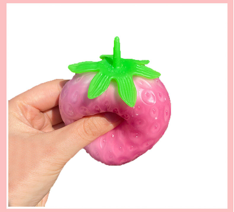محاكاة اللون تغيير الفراولة اسفنجي الاطفال مكافحة الإجهاد الإغاثة الكرة تململ الضغط لعب للأطفال مضحك هدية