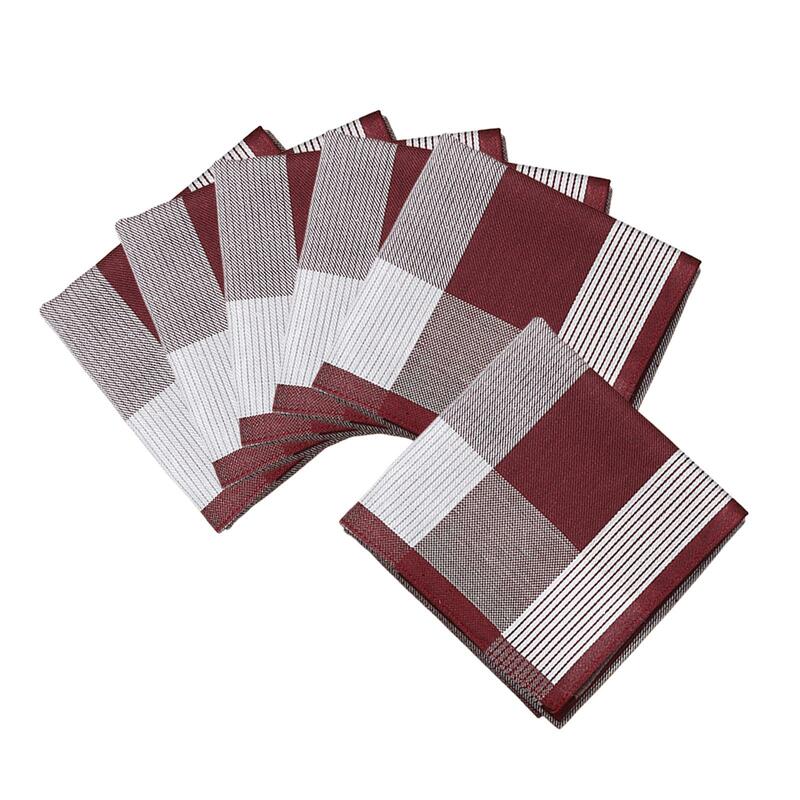 6 pezzi di stoffa fazzoletti da uomo fazzoletto di colore assortito bandane Pocket Square Hankies per la celebrazione della festa vestito di compleanno delle donne