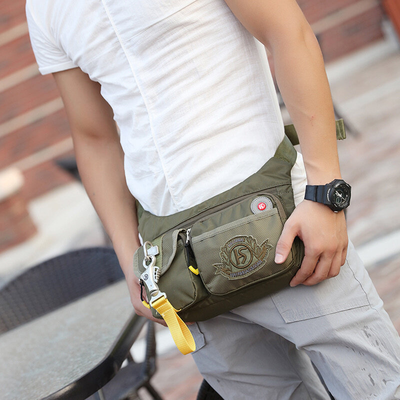 Camping, cycling, outdoor waist bag, leisure men's chest bag, tactical One Shoulder Messenger Bag, multi-layer close fitting