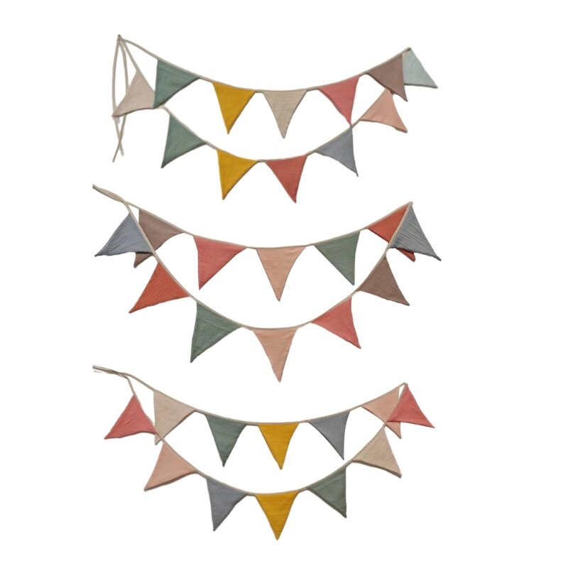 Guirlande drapeaux colorés, Triangles multicolores, pour photographie nouveau-né