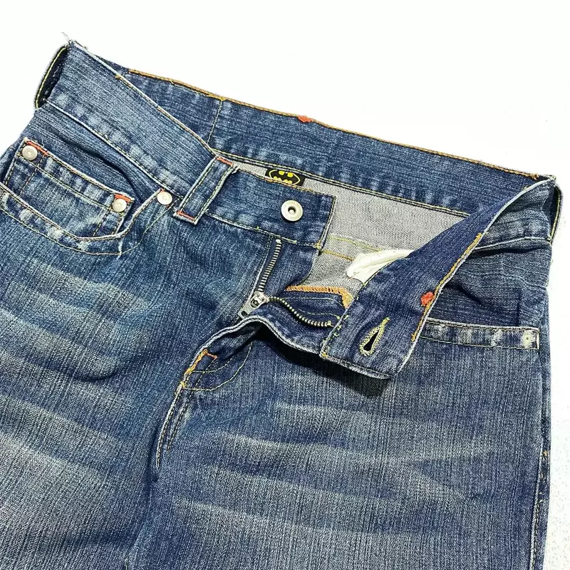 Голубые мешковатые джинсы в стиле Харадзюку с вышивкой в стиле хип-хоп и летучая мышь, женские джинсы Y2K с высокой талией и широкими штанинами, уличная одежда для мужчин и женщин
