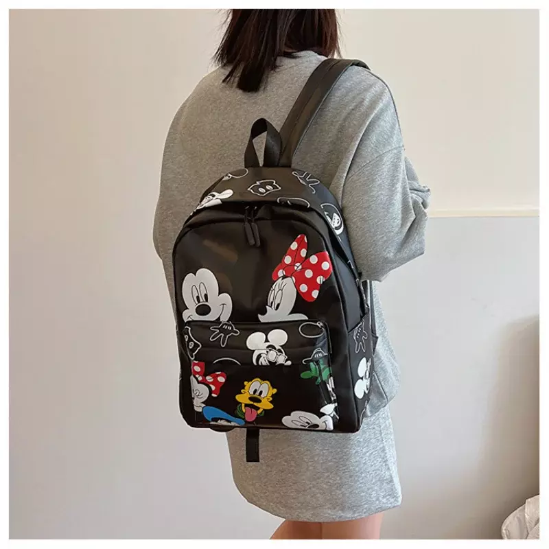 Disney New Mickey Mouse Student Schoolbag Cute Man and Woman Cartoon Children's Lightweight and Large Capacity Backpack