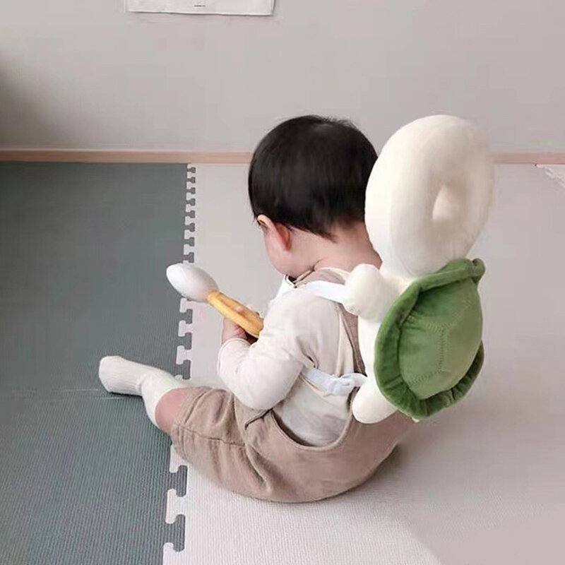 Детская мягкая подушка для защиты головы, с рисунком лягушки, медведя, кролика