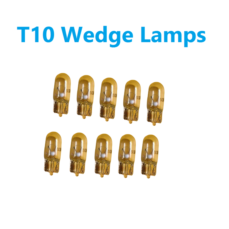 10 New 8V 300mA Incandescent T10 Wedge Lamp Filament Bulbs Fit PIONEER SX-580 SX-950 Kenwood KR-3090 and Other Stereo Receivers