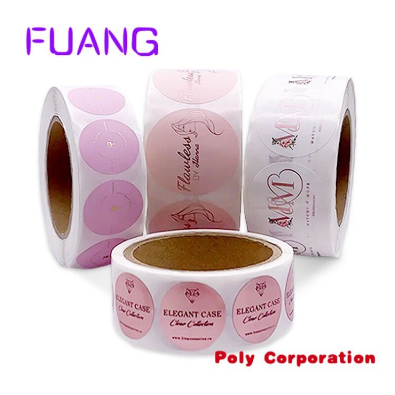 Custom  Manufacturers Custom Private Brand Name Printing Logo Adhesive Roll Labels Stickers For Packaging