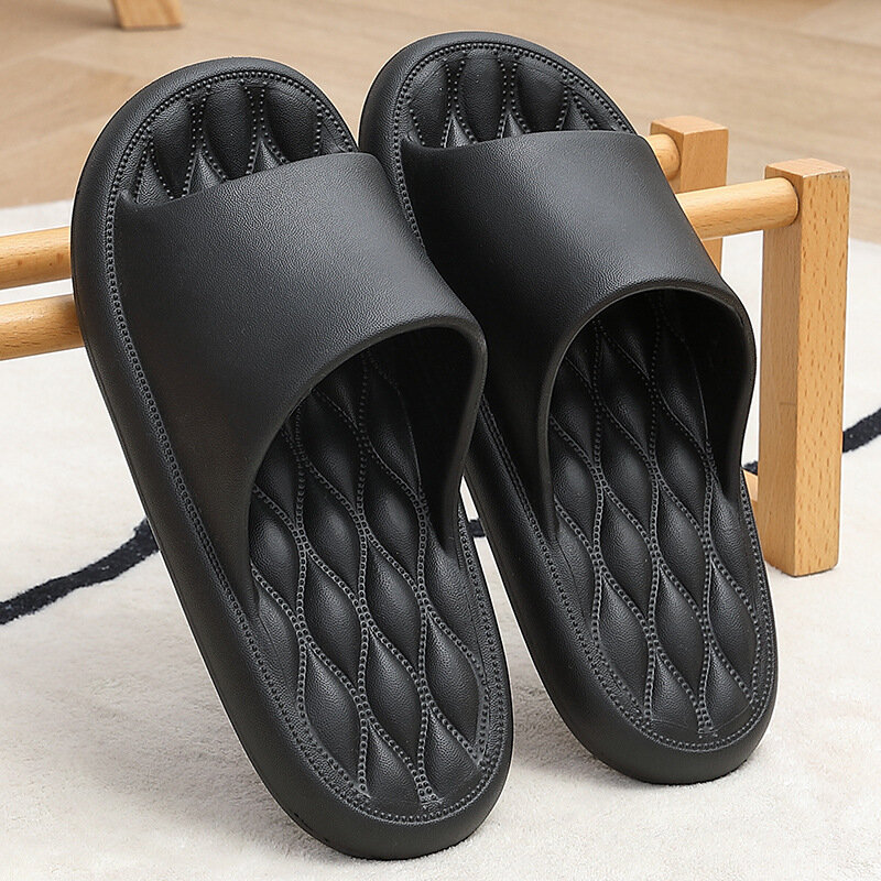 Zapatillas antideslizantes para hombre y mujer, chanclas de masaje al aire libre, sandalias suaves para el baño, talla grande 48 49