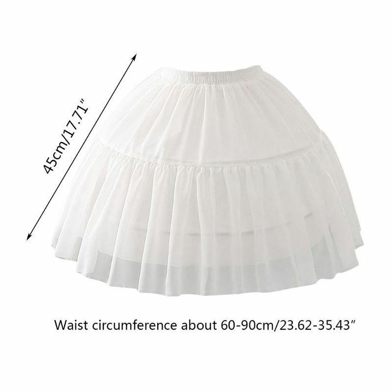 Lolita Adjustable Petticoat Black or White Short Petticoats for Wedding Lolita  Cosplay Woman Girl Dress Underskirt