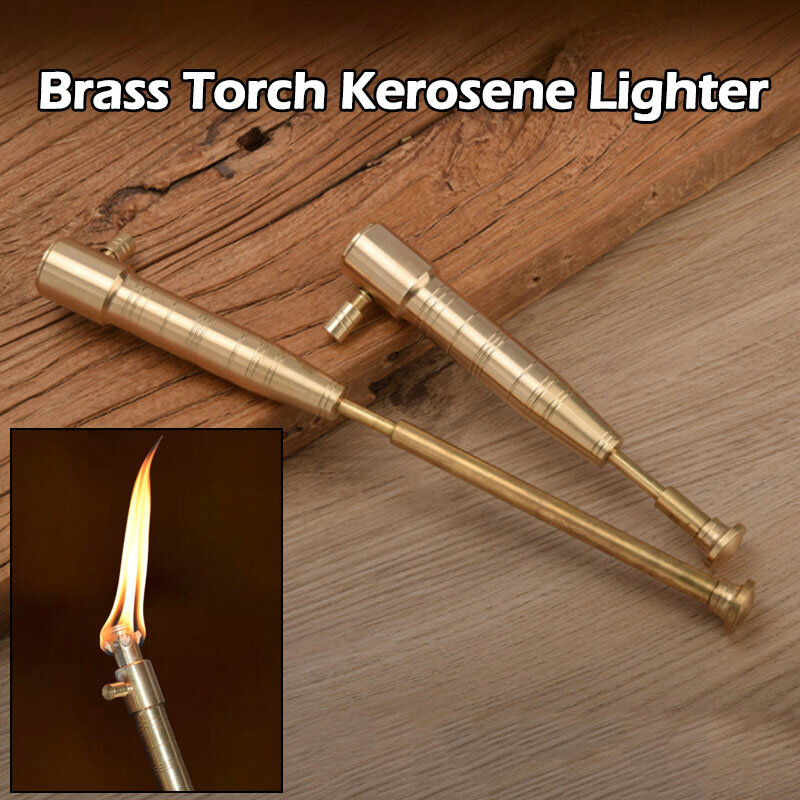 Torch Kerosene Lighter Short Long Special-Shaped Creative Collection Torch Lighter Outdoor Survival Gadget Men's Gift Lighter