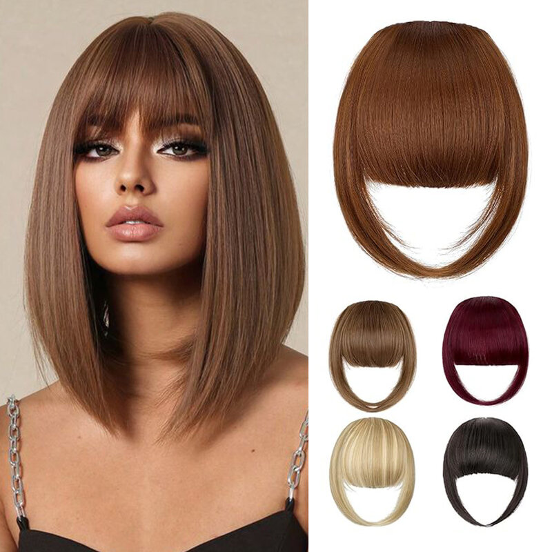 Black Wigs Straight Ombre Synthetic Wigs for Cosplay Long Straight Layered Wigs with Bangs for Women Heat Resistant Fake Bangs