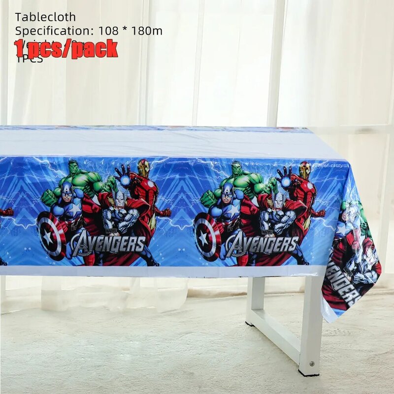 Hot Avengers Theme Kids Birthday Party Supplies Paper Plates Cups Napkins Tablecloth Baby Shower Superhero Party Decoration Set