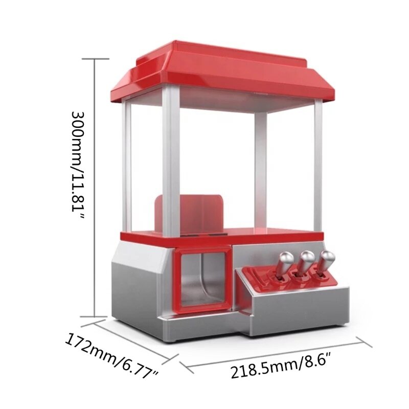 Arcade Claw Machine with Adjustable Sounds and Music Electronic Claw Toy Grabber Machine with 24 Refill Prizes DropShipping