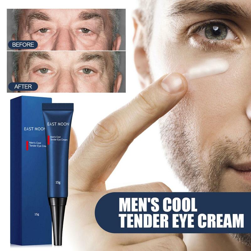 15g creme para os olhos masculino melhora círculos escuros cuidados com o rosto suave hidratante desaparece linhas finas reparação creme para o sexo masculino