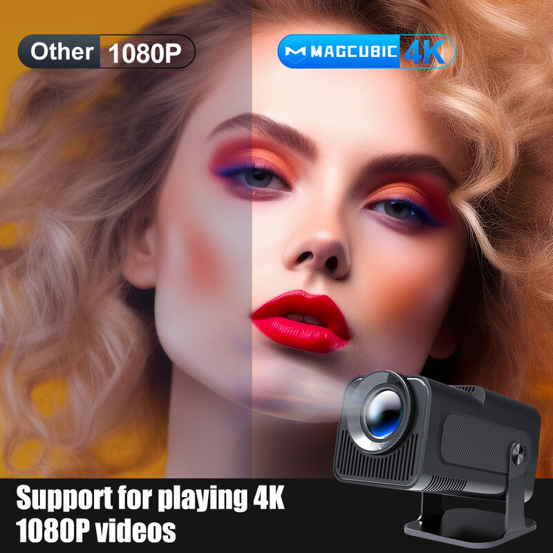 Magcubic android 11 390ansi hy320 projektor 4k native 1080p dual wifi6 bt 5,0 kino tragbares outdoor projetor upgrated hy300