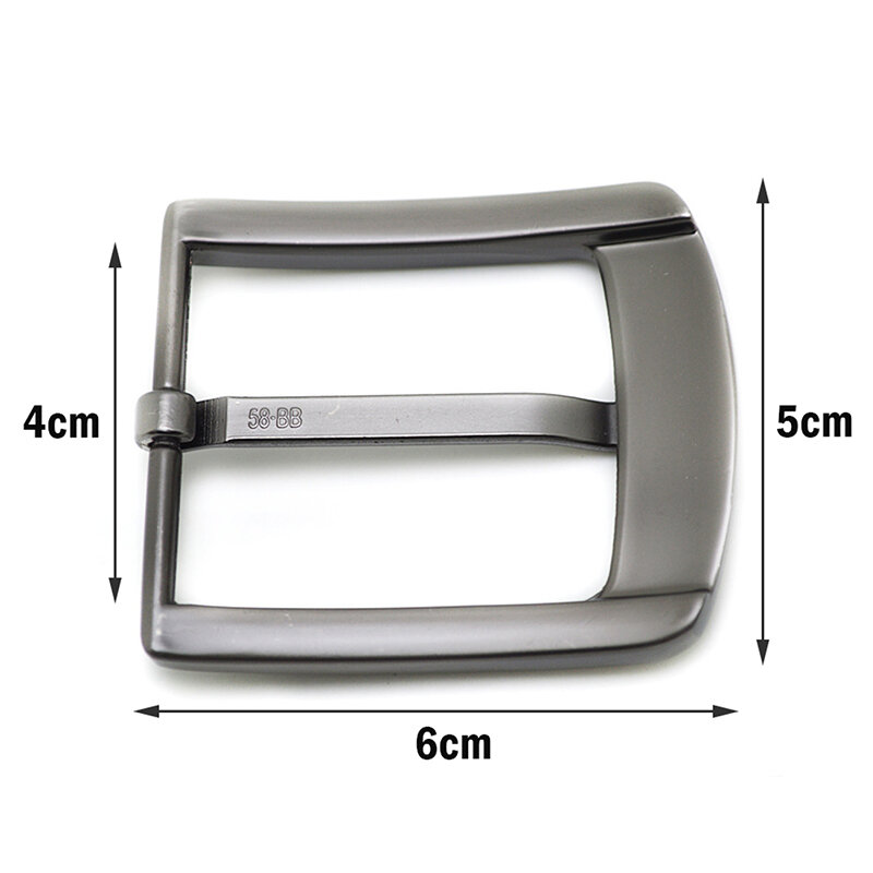 Metal 4cm Belt Buckle Men's Casual End Bar Heel bar Single Pin Belt Half Buckle Leather Craft Jeans Webbing fit for 35-40mm belt