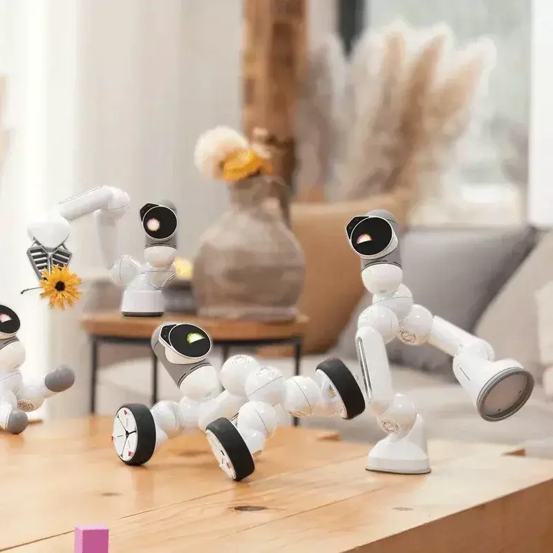 Clicbot Robot cerdas Modular Splicing Ai Program mainan Puzzle anak Model Desktop Robot elektronik hewan peliharaan menemani hadiah ulang tahun