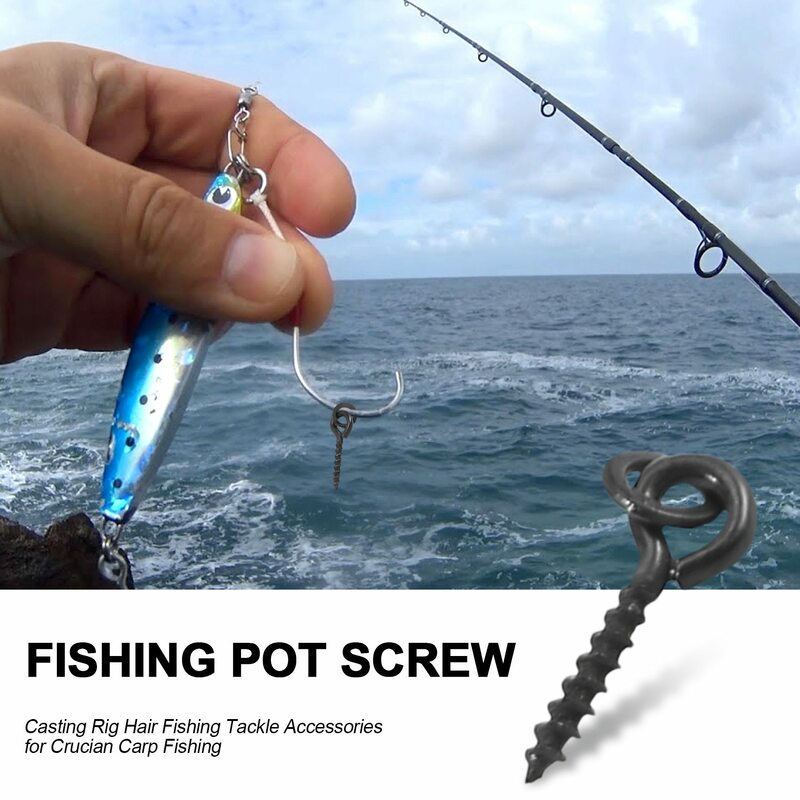 50 pz pesca alla carpa Boilie vite con anello solido esca strumento Chod Rigs Carp Fishing Hair Tackle accessorio