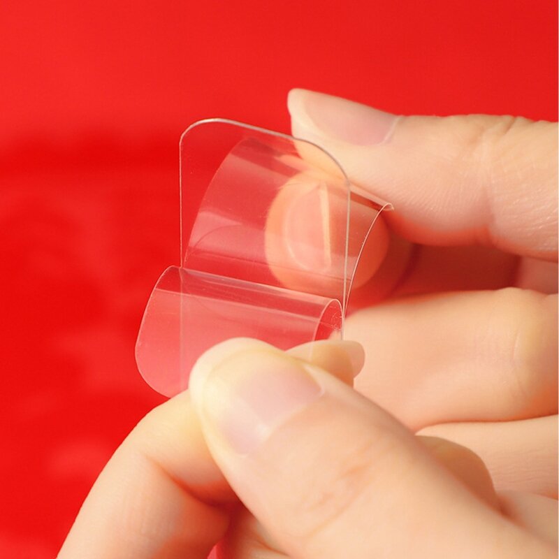 60PCS Transparent Double Sided Tape Pads Removable Mounting Stickers No Trace Sticky Gel Pads for Home Office