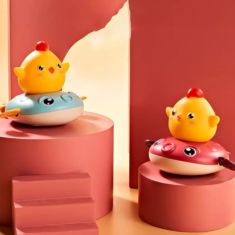 Giocattoli da bagno per bambini Pufferfish e pulcini giocattoli da bagno impilabili giocattoli per neonati multicolori interattivi regali per la temperatura dell'acqua misurabili