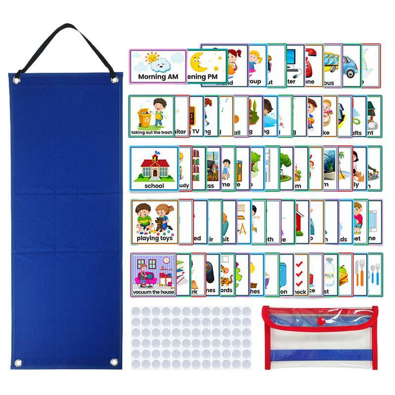 70 buah kartu Visual anak-anak kartu rutin harian Home Chore Chart permainan latihan kebiasaan baik untuk mainan Montessori berusia 3-6 tahun