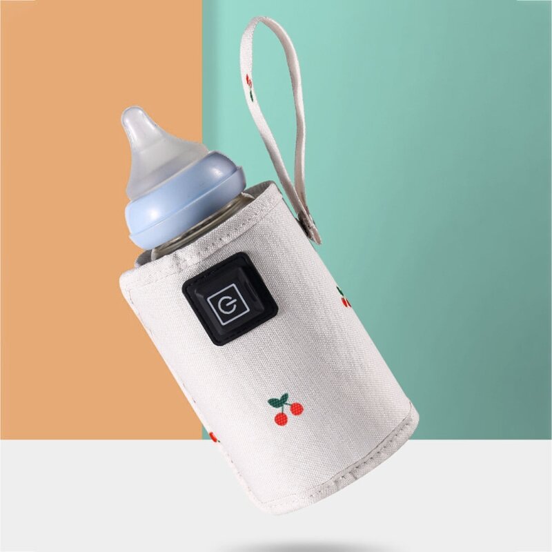 Draagbare Usb Baby Fles Warmer Tas Reizen Melk Warmer Baby Voeding Fles Thermostaat Voedsel Warme Hoes