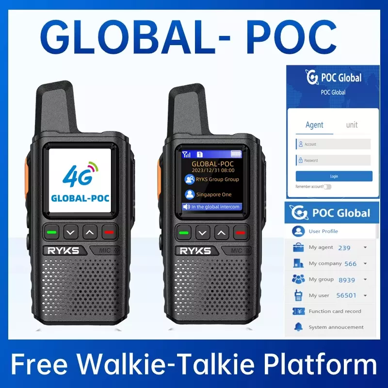 4G LTE Network Radio Walkie Talkie Phone Mobile Ham Amateur  Walkie Talkie city anti-interference