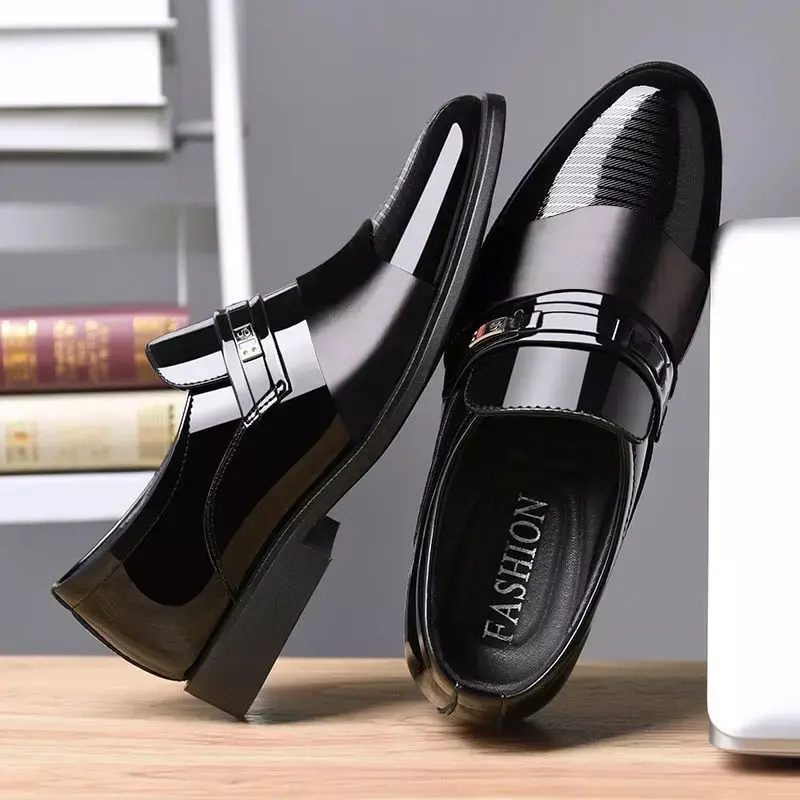 Men Shoes Formal Fashion Business Dress Slip On Dress Shoes Mens Oxfords Footwear High Quality Leather Shoes For Men Loafers